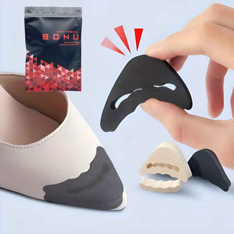 BONU 2 Pairs Toe Cushion Set of 4 (Black)