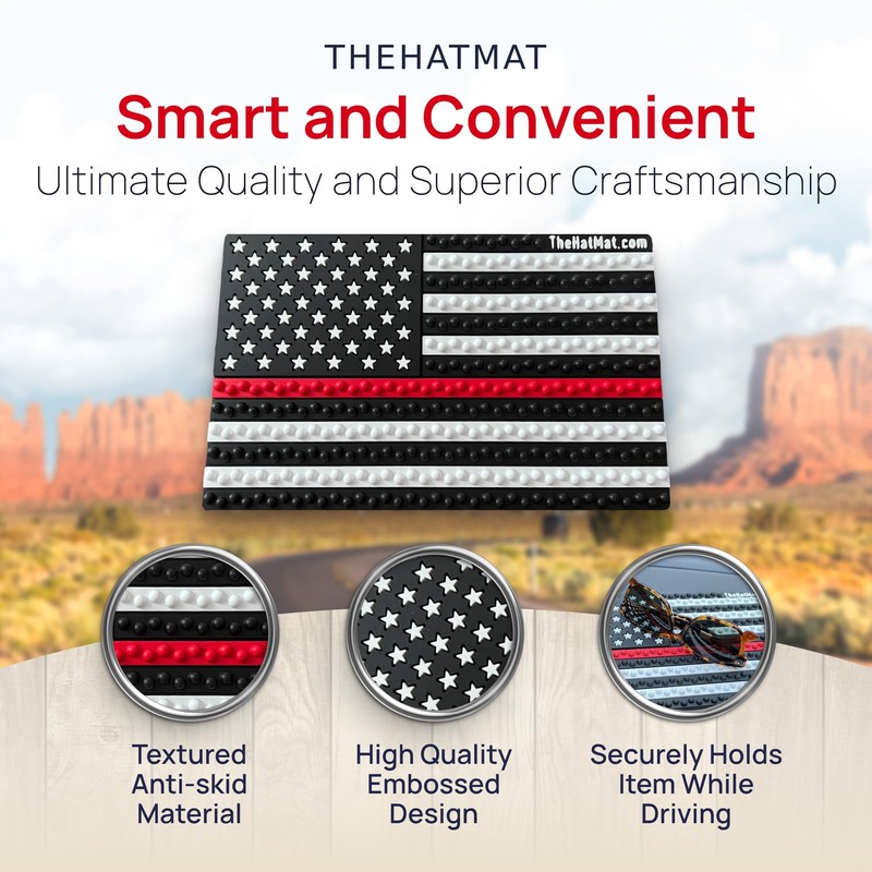 TheHatMat Dashboard Hat Mat Holder - Extra-Large Cowboy Hat Holder