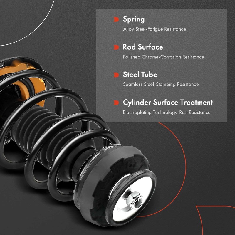 A-Premium Front Pair (2) Complete Strut & Coil Spring Assembly