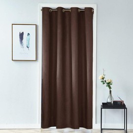 Doorway Panel Room Divider Solid Blackout Curtains 78 Inch Grommet Drapes Room Darkening Thermal Insulated Energy Efficient Window Treatment for Bay Window 1 Panel W51 x L78 Inch