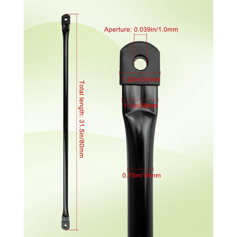 2 Pcs 80cm/31.5inch Garden Swing Replacement Rods for Hanging Swing