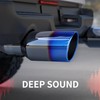 Richeer 3 to 4 inch Blue Burnt Exhaust Tip, 3"