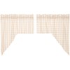 VHC Brands - 4 cortinas Annie Buffalo Tan Check Swag
