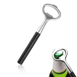 BRBASAP Beer Bottle Opener Heavy Duty Stainless Steel Bartender Cap Opener with Pop Top Metal Capper for Bartenders Seniors Long Handle Soda Can Tab Opener Bottle Opener for Arthritic Hand