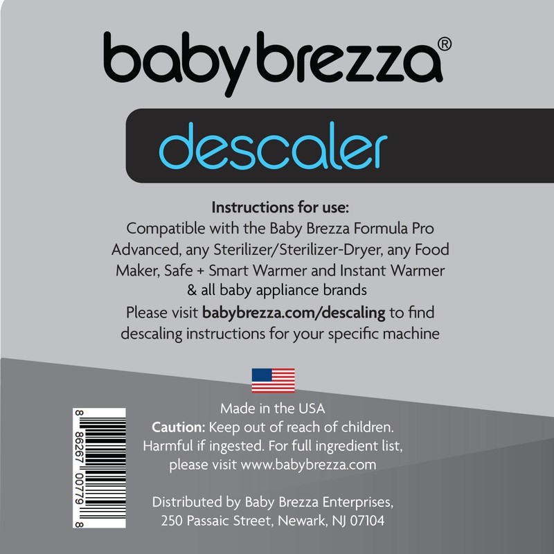 Baby Brezza Descaler 8 oz. Made in USA. Universal Descaling