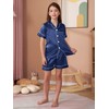 IFFEI Matching Family Silk Pajamas Set Satin Button Down Loungewear