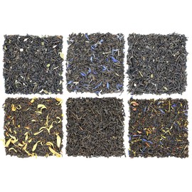 Solstice Fruit-Tea Summer Tea Sampler Featuring Blackberry, Vanilla, Tropicana, Gold Rush, Raspberry, & Strawberry Kiwi Black Teas - Approx 90+ Cups