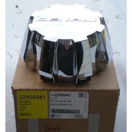 GMC Factory, OEM NEW 15 - 19 GMC Sierra Denali 2500 3500 HD Chrome OEM Center Cap P/N 22910735