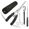 Annyswit 3 Pcs Portable Fishing Pliers Snips Set with Lanyard