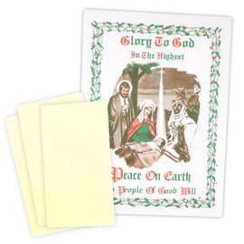 Glory to God 3 White Traditional Oplatki Christmas Wafers with Story Envelope
