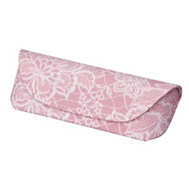 Pearl 092792 Eyeglass Case, Pink, Semi-Hard Cotton, Floral Pattern