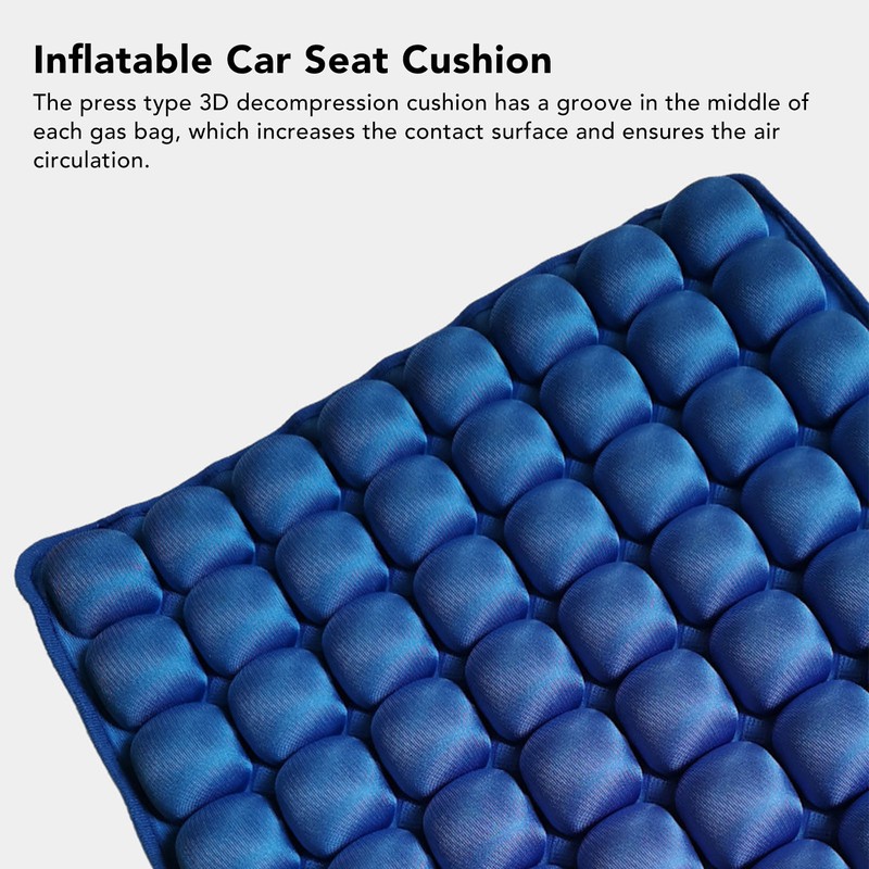 3D Inflatable Seat Cushion Portable Air Chair Cushion Seat Pad