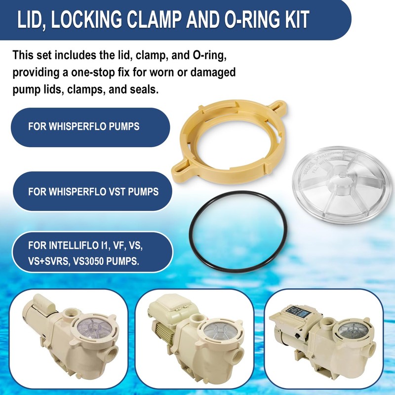 Hihitomorrow Lid, Lock Clamp and O-Ring Replacement Parts Kit Fit