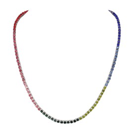 Charles Raymond Iced Out Hip Hop Gold or Silver Tone - Your Choice!! - CZ Miami Cuban Link or Tennis Chain Choker Necklaces, 18", Metal, Rhinestone