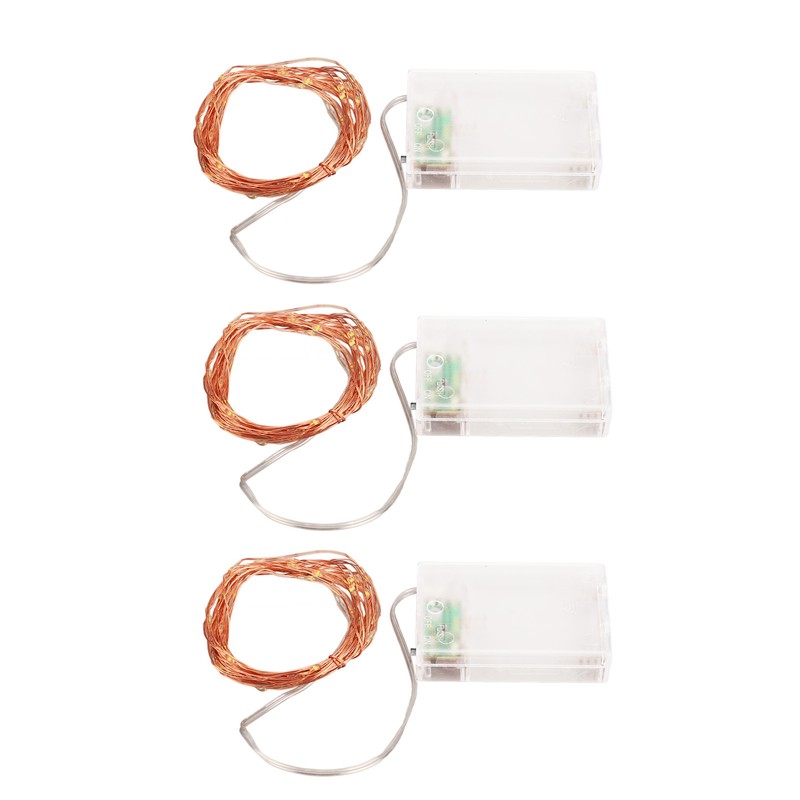 4pcs LED String Lights 5.3m 52pcs Lamp Beads Warm Lighting