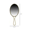 AREOhome 5010-14 Lena Round Hand Mirror, 10.5-inch Height, Brass,6 x