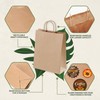 Ginkgo 50 Pcs Gift Paper Bags, 8x4.25x10.25 Brown Kraft Paper