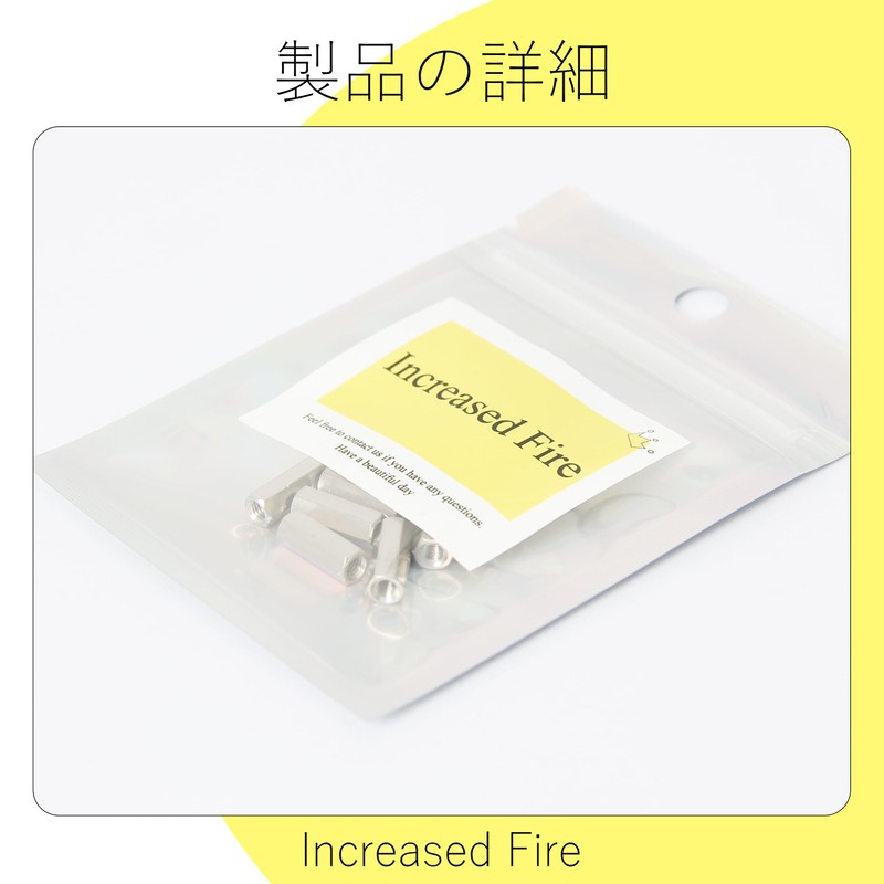 Increased Fire Stainless Steel Hex Nuts M3 13mm Length 10pcs
