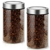 BORDEAG 2 pieces coffee canister, airtight, coffee bean container, 800