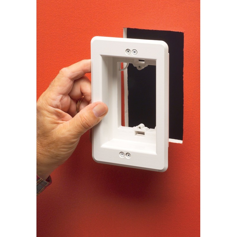 Arlington LVU2W-1 Recessed Low Voltage Mounting Bracket with Paintable Wall