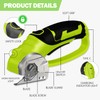 Cordless Electric Scissors - 4V Rechargeable Rotary Cutter with Safety