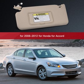 CCIYU Left Driver Side Sun Visor fit for 2008-2012 for Honda for Accord(with Sunroof), Left Side Beige Sun Visor Replace 83280-TA5-A51ZA 83280TA5A51ZA