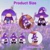 Tinoaly 25pcs Lavender Mini Gnomes, Lavender Gnomes Decor Purple Dwarf