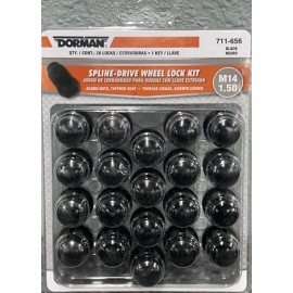 Dorman 711-656 Black Chrome Spline Drive Lock Set M14-1.50
