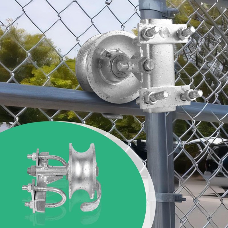 Wmebee Sliding Gate Rollers, Steel Rolling Gate Hardware for 2''