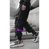 Ambcol Mens Color Patchwork Punk Cargo Tactical Track Pants Techwear
