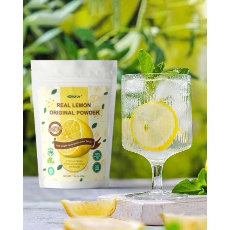 ORGFUN Original Lemon Powder, Freeze Dried Lemon Juice Powder, Great
