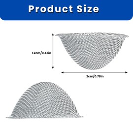 40 Pcs 3/4 Inch Stainless Steel Bowl Screens Filters, Reusable Pipe Screens, 0.75 Inch Mini Metal Filters, Self-Adjustable Size Tapered Design Clean Screen with Storage Box