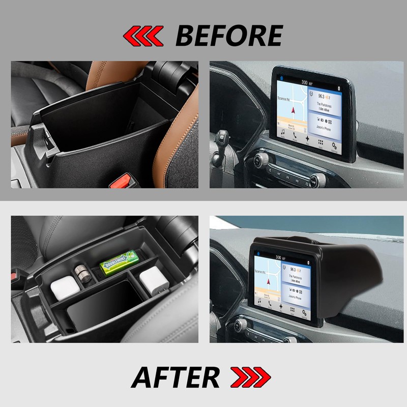 Neepiar 2PCS Center Console Organizer Compatible with Ford Escape 2020-2024