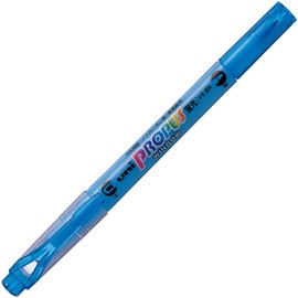 Mitsubishi Pencil PUS102T.48 Propass Window Highlighter, Bold & Fine Point, Sky Color, Pack of 10
