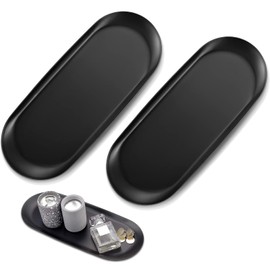 KUBDPQOR Vanity Tray – Elegant Gold Tray for Bathroom, Entryway Key Bowl, Decorative Plateau – Compact Jewelry Tray in Black with Polished Surface – Stylish & Functional Small Tray for Men & Women