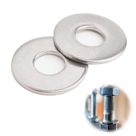 SUS304 Pure Domestic Stainless Steel Flat Washers M5 (Inner Diameter 0.2 inches (5 mm) x Outer Diameter 0.4 inches (10 mm) x Thickness 0.04 inches (100 mm) x 100 Pieces | Corrosion Resistance, Durable