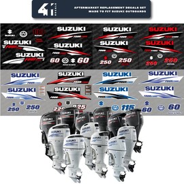 Suzuki 200 Four Stroke 2004 Aftermarket Replacement Decal (Sticker) Set