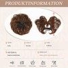 XFSRG Real Hair Extensions with Clip Messy Hair Bun for