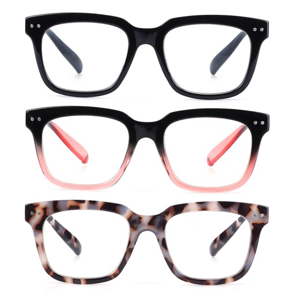 CHOFILORD Ladies Reading Glasses Blue Light Blocking Spring Hinge Computer