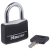 Master Lock 1 141D 1-9/16" Black Vinyl Cover Brass Padlock