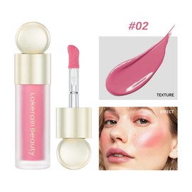 Liquid Blushes, Lightweight Breathable Feel Liquid Blush for Cheeks Natural-Looking Superdewy Liquid Blusher Makeup Long-Lasting Cream Liquid Blush Cosmetics (02)