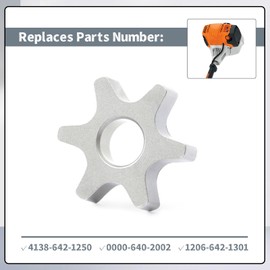 Erchon 4138-642-1250 Pole Saw Sprocket 3/8 6T Compatible with Stihl HT73 HT75 HT100 KM90 KM130 HT250 HT131, 3/8 6T Sprocket Replace 4138 642 1250