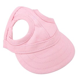 Pet Baseball, Dog Cat Outdoor Sunbonnet with Ear Holes Adjustable Stripe Summer Pet Parent Child Hat(L)