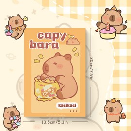 Geluode Capybara Notebooks, A5 Size, 5 Packs in 5 Designs, 5.5 Inches x 7.8 Inches, Cute NotePad Diary for Birthday Gifts, Stocking Stuffers, Office, Business, School, Kids, Students, Rewards