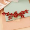 BERYUAN Wedding Hair Comb Piece with Teardrop Crystal Rhinestones, Plastic,