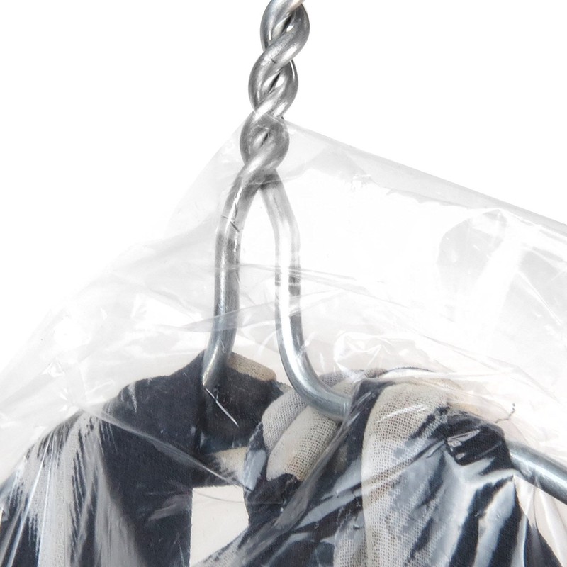 Hangerworld Pack of 20 Clear 80 Gauge Dry Cleaning Laundrette
