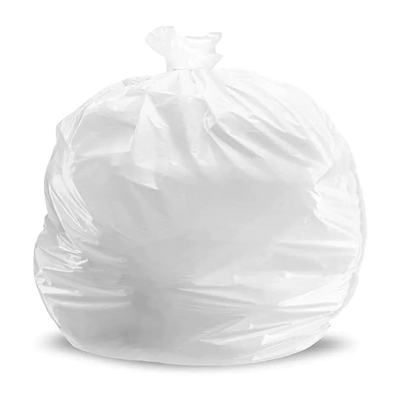 Plasticplace 8-10 Gal VALUE LINE White Trash Bags with Flaps