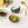 RSVP International Japanese Crackle Glaze Ceramic Bowl Set Dishwasher Safe,