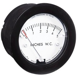Dwyer® Minihelic® II Differential Pressure Gage, 2-5010-NPT, High Accuracy, Compact, 0-10" w.c. & NPT