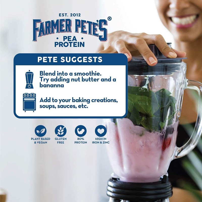 Farmer Pete's Farmer Pete's Pea Protein Powder 1kg - Dairy